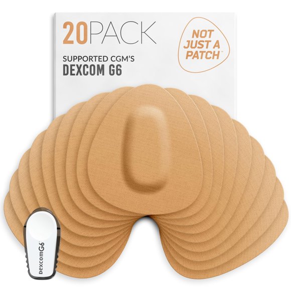 Parches adhesivos NOT JUST A PATCH Dexcom G6 (paquete de 20), color beige