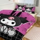 thumbnail image 2 of Kuromi Duvet Cover Set 3 Piece Bedding Set Double Sided Printing Decorative Comforter Cover Set, 2 of 5