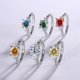 thumbnail image 2 of Anillos de Moissanita de Oro Blanco de 18K de 2 Uds para Mujer Regalo Color D Claridad VVS1 Anillos de Diamante Anillo de Plata Esterlina S925 Joyería Anillos de Compromiso de Moissanita con, 2 of 8