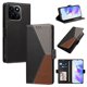 thumbnail image 1 of Cartera Plegable para Honor 200 Smart, PU Tricolor con Ranuras, Negro, 1 of 6