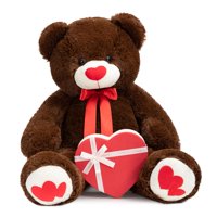 Peluche Hollyhome Oso 90 Cm Corazón Rojo