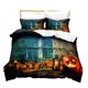thumbnail image 4 of Halloween Pumpkin Series Three-Piece Home Textile Set Digital Printing 90G Brushed down Quilt Cover Pillowcase, 4 of 5