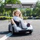 thumbnail image 3 of Auto Electrico Niños Karting Con Control, Luz Y Sonido Gris, 3 of 7