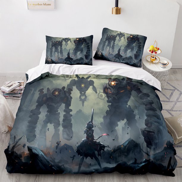 Genshin_Impact 3 PCS Comforter Set with 2 Pillowcases,Genshin_Impact Bedding Set Sheet Set for Kids Adults,All Season Lightweight