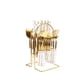 thumbnail image 1 of XmhyTop Juego de Cubiertos de Oro Blanco A 24 Piezas Flatware Set de Acero Inoxidable, Ideal para Familias y Eventos, 1 of 5