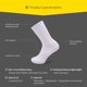 thumbnail image 4 of Calcetines deportivos para entrenamiento de tripulación SOX TOWN, acolchados, unisex, blancos, 4 of 6