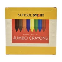 Crayons School Smart Jumbo, Juego De 8 Colores Variados