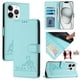 thumbnail image 1 of Funda tipo cartera FOXDOCK para iPhone 13 Pro MAX con soporte, ranuras, RFID, diseño de gato, 1 of 5