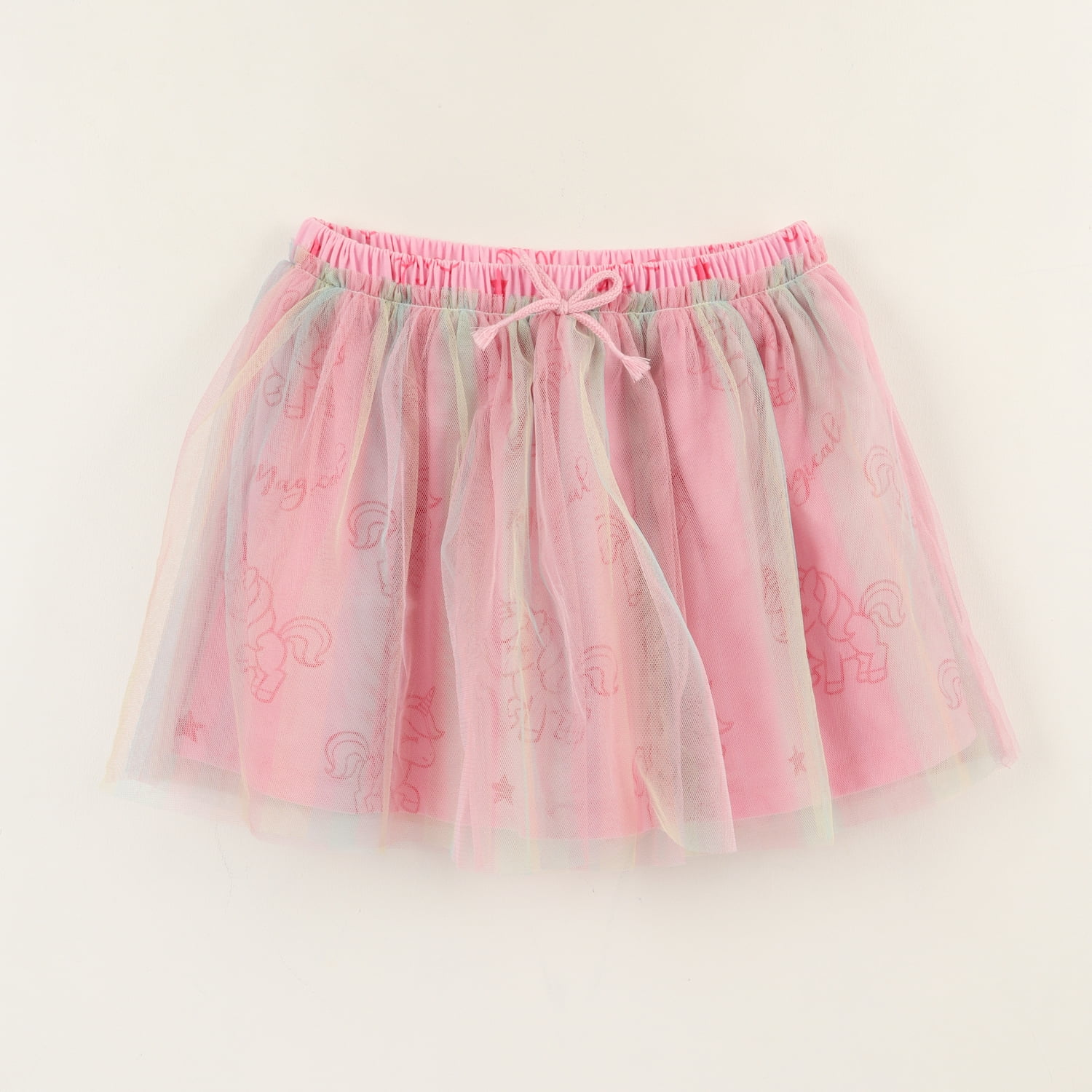 Falda Niña Rosado Tull Unicornio