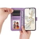 thumbnail image 4 of Funda tipo cartera FOXDOCK para Honor 100 Pro , diseño girasol en relieve, cuero PU, cierre magnético, soporte y tarjetero, 4 of 5