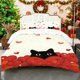 thumbnail image 1 of Heart-shaped Black Cat Embellishment Printed Duvet Cover Set a Practical Set The Soft and Comfortable Material Provides a Cozy Sleeping Experience and Fits Vari, 1 of 1