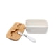 thumbnail image 3 of Mantequillero de Cerámica Tapa Bamboo+Cuchillo 600ml Simplit blanco, 3 of 7