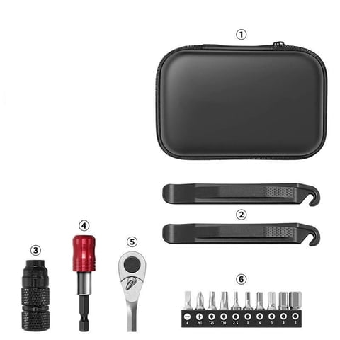 Xusx111 - Kit De Herramientas De Reparación De Bicicletas Con 10 Bits Magnéticos - Multiherramienta De Aleación Para Bicicletas, Mtb, Ciclismo De Carretera - Herramienta Multifunción Portátil En Un Ki