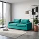 thumbnail image 1 of Sofa Livorno 3 C Resortes Pocket Tela Velvet Turquesa, 1 of 8