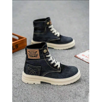 Farmer - Un Par De Botines Deportivos Informales De Mezclilla