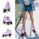 thumbnail image 4 of Patines Risup High-Top de piel de vacuno de doble hilera, color morado 39, 4 of 9