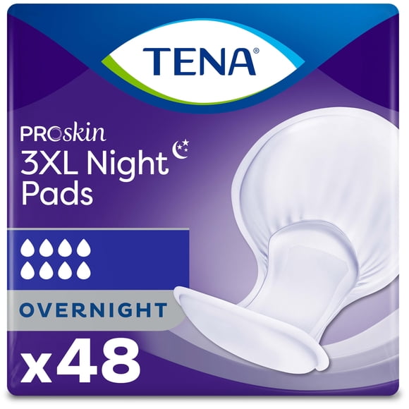 Almohadillas para incontinencia TENA ProSkin 3XL Overnight, 48 unidades