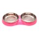 thumbnail image 1 of Plato Gato Doble Melamina Sólido Redondo Fucsia Mascan, 1 of 2