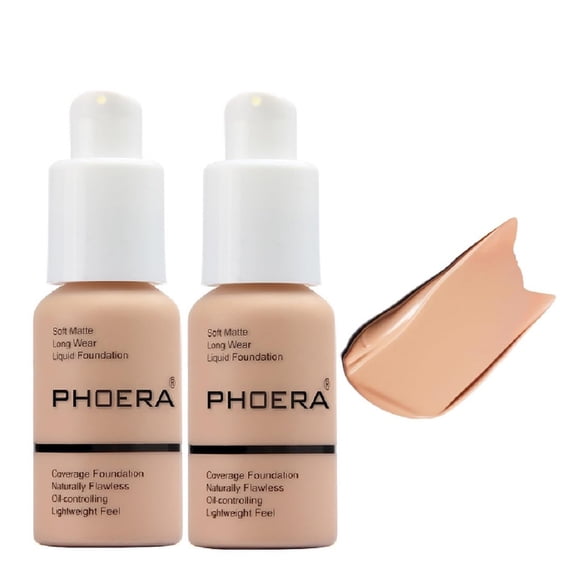 Base PHOERA, 30 ml, cobertura total, 24 horas, control de aceite mate