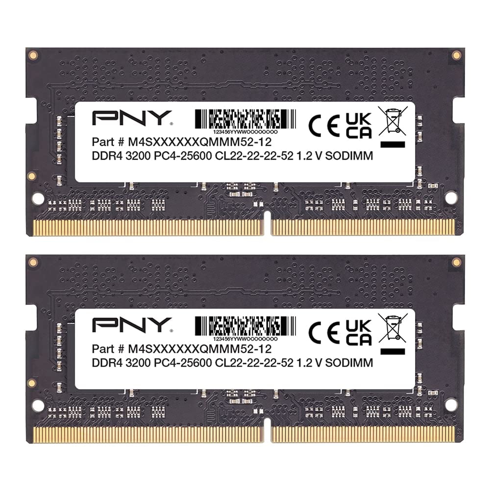 Memoria Pny Performance Para Portátil Ddr4 De 16 Gb (2 X 8 Gb) A 3200 Mhz