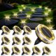 thumbnail image 1 of Luces Solares De Suelo Paquete De 12 Unidades Impermeables Color Blanco Cálido, 1 of 7