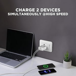 Genérico - Set 3 Cargador Adaptador X2 Usb 20 W Carga Rapida Lau