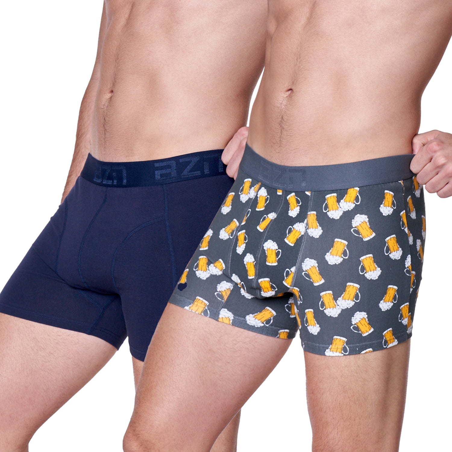 Pack2 Boxer Algodón Lycra Hombre 5427 Azul XL