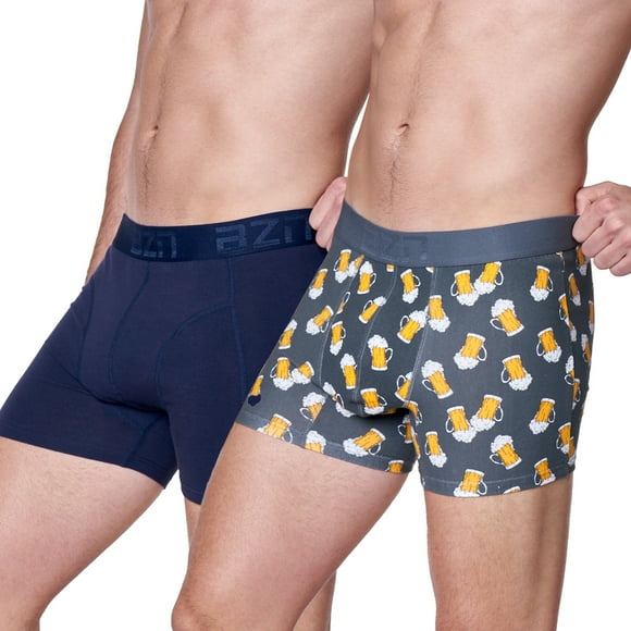 Pack2 Boxer Algodón Lycra Hombre 5427 Azul XL