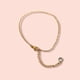 thumbnail image 3 of Tobilleras Pulseras Ajustables Minimalista Acero Bañado En Oro, 3 of 3