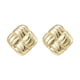 thumbnail image 1 of Arete Saronite Botón Acero Inoxidable Chapado En Oro Rodio Mujer, 1 of 2