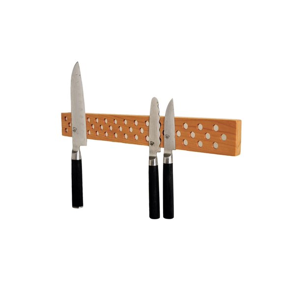 Barra magnética para cuchillos Jonathan Alden 51 cm de madera de cerezo