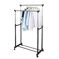 Importclick - Perchero Doble Organizador Colgador Con Ruedas