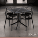 thumbnail image 2 of Mesa restaurant 80x80 Polipropileno + 4 Sillas Master Negras, 2 of 8