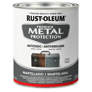 Rust Oleum - Esmalte Anticorrosivo Metal Protection 946Ml Plata Martillado