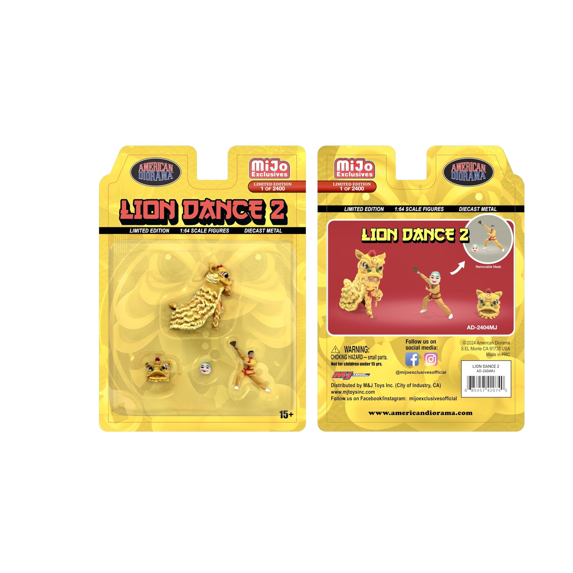 Set De Figuras American Diorama Lion Dance A Escala 1:64 (set 2)