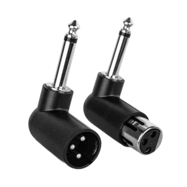 Adaptador Xlr De 3 Pines A Conector Angular De 1 4 6 35 Mm Listo Para Usar Para Mezcladores