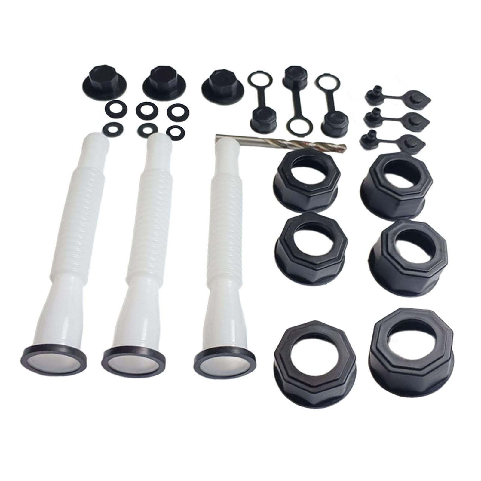 Ioensy - Repuesto De Boquilla De Lata De Gas Con Taladro, Boquilla De Vertido Flexible Blanca, Juego De 3