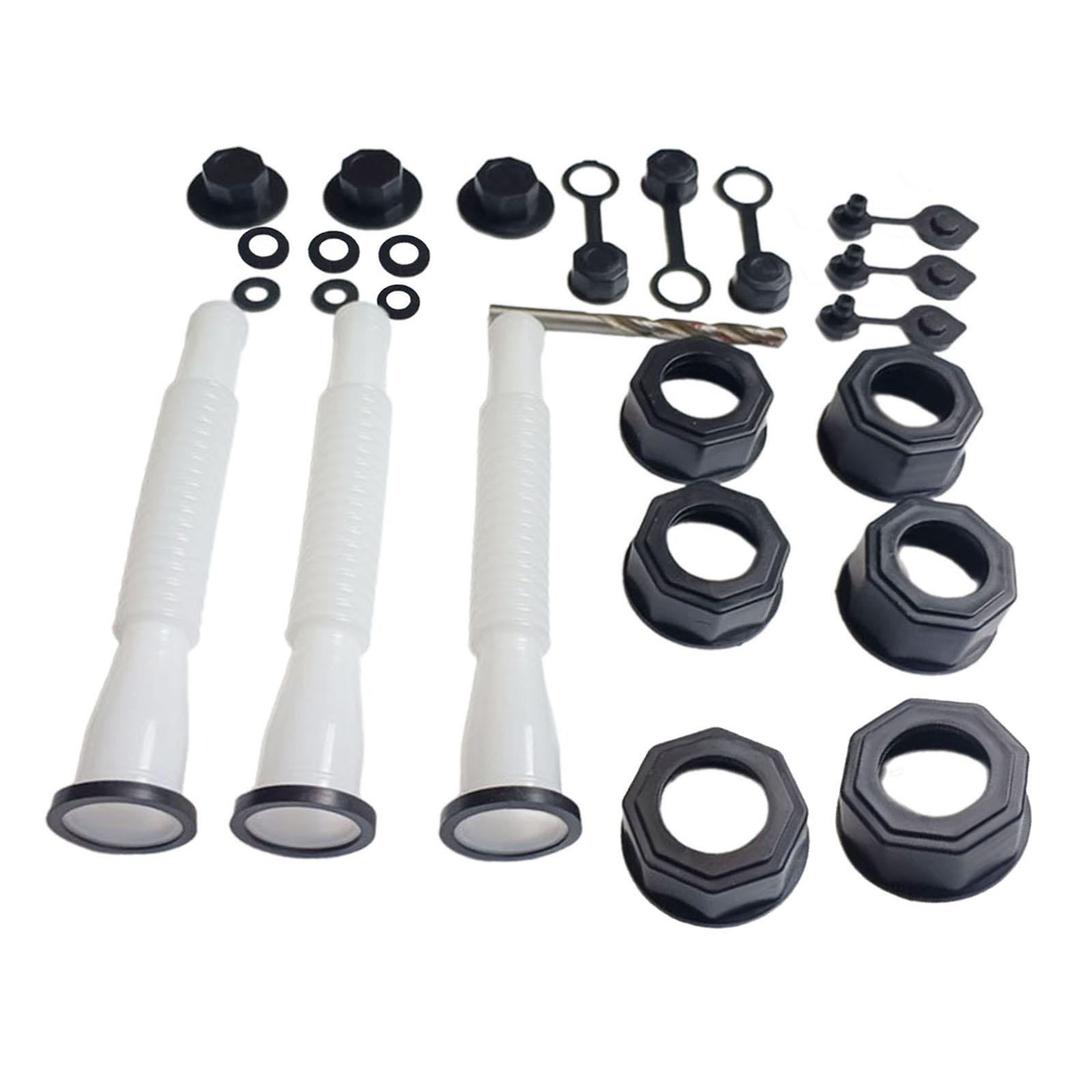 Ioensy - Repuesto De Boquilla De Lata De Gas Con Taladro, Boquilla De Vertido Flexible Blanca, Juego De 3