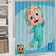 thumbnail image 5 of Cocomelon-theme 4-Piece Shower Curtain Set with Rugs, Waterproof Bathroom Decor Set Includes Bath Mat, U-Shaped Rug, Toilet Lid Cover and Curtain with Hooks, 5 of 6