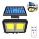 thumbnail image 2 of Lámparas solares para exterior con detector de movimiento, 128 focos LED Luces solares superbrillantes para exterior LED IP65 Impermeable Aplique solar de pared de 3 modos, 2 of 8