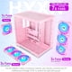 thumbnail image 3 of Gabinete para PC HYXN H1 ATX Mid-Tower con 7 ventiladores PWM ARGB, Type-C, rosa, 3 of 9