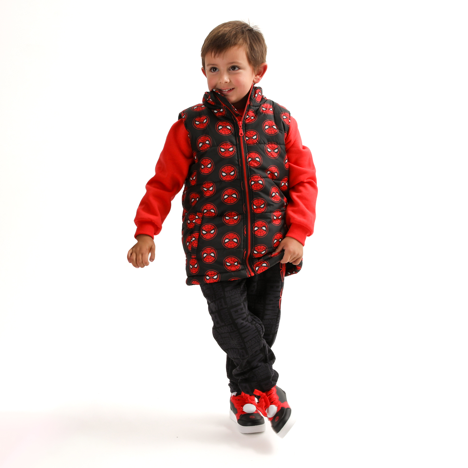 Parka Niño Spiderman Multi Logo Negro Marvel