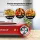 thumbnail image 4 of Estufa infrarroja Hot Plate Techwood de un solo quemador de 1200 W, color rojo, 4 of 7