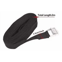 Genérico - 10×Cincho Correa Amarre Trinquete Hebilla Cinta Auto Moto 2M Negro