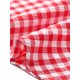 thumbnail image 5 of Vestido de Gingham sin Mangas para Mujer INSPIRE CHIC Vestido Midi Flowy de Cuadros Vintage con Fruncido en Línea A Rojo L, 5 of 6
