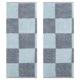 thumbnail image 1 of REGALWOVEN Juego de Toallas Decorativas de Baño a Cuadros 14" x 28", Toallas de Mano de Algodón Suaves y Absorbentes para Spa, Baño, Gimnasio, Cocina Cuadro gris y azul claro 2 piezas, 1 of 7