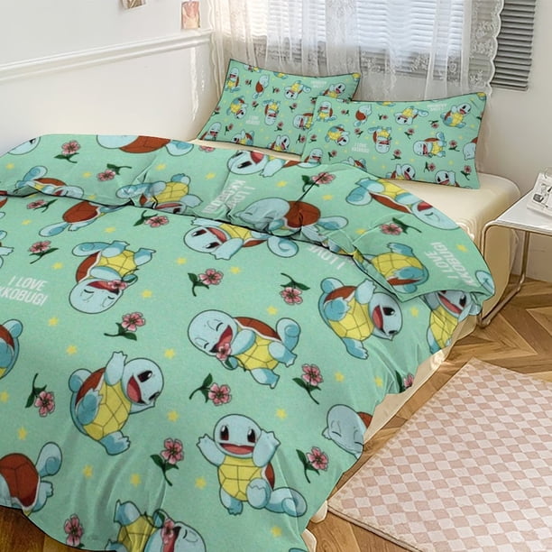 Squi_rtle Print Bedding Set Pattern Duvet Cove Set 3 Pieces 1 Quilt Cover And 2 Pillowcases for Women Men Teens