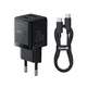 thumbnail image 1 of Cargador Rápido Baseus Palm Cluster USB y Tipo C 20W + Cable Tipo C a Tipo C Negro, 1 of 8