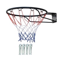 Magideal - Aro De Baloncesto De Repuesto Para Portería, Llantas De Tablero Estándar De 17,7 Pulgadas Con Red, Aro De Baloncesto Montado En La Pared Para Juegos Círculo Hueco
