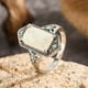 thumbnail image 1 of 1pc Elegant Square White Opal Ring with Antique Silver Finish, 1 of 4